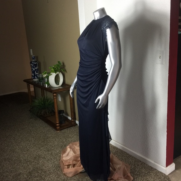 betsy and adam chiffon dress